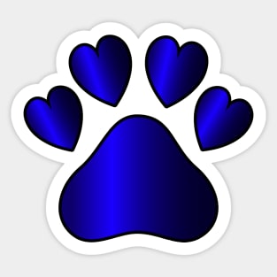 Dog Paw Heart Toes Love Sticker